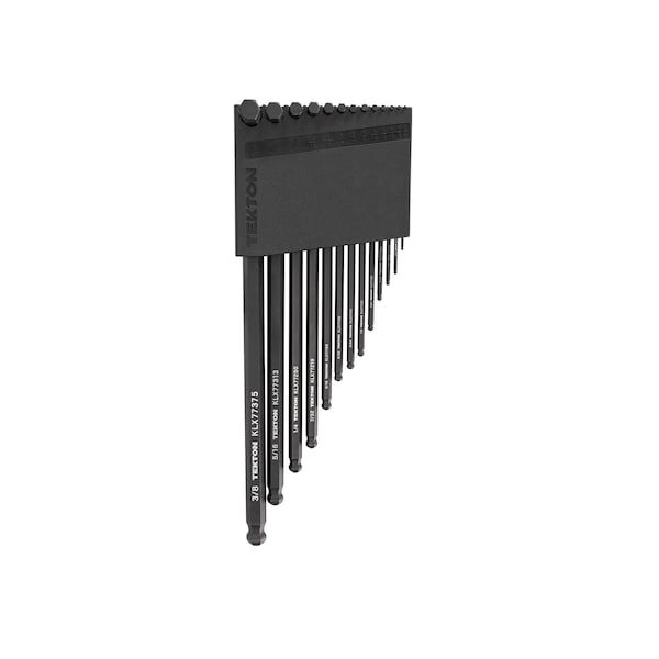 Short Arm Ball End Hex L-Key Set with Holder, 13-Piece (0.050-3/8 in.)